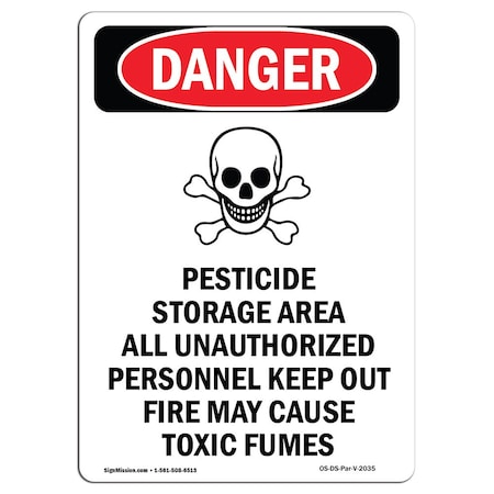 Signmission Safety Sign, OSHA Danger, 14" Height, Aluminum, 1014-V-2035, Portrait OS-DS-A-1014-V-2035